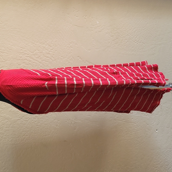 Free People Long Sleeve V-neck Thermal Waffle Top Raw Asymmetrical Hem - Picture 4 of 7